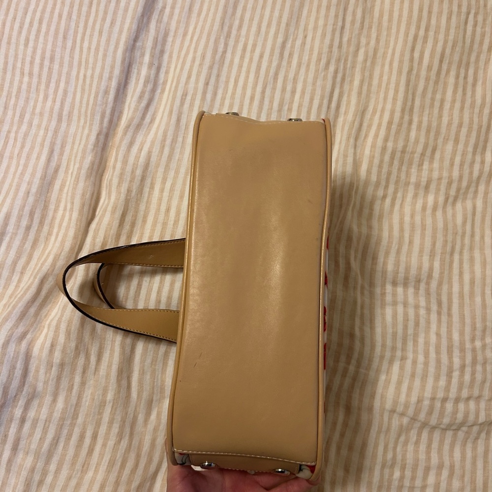 Cherry Patterned Tan Handbag - Picture 5 of 5